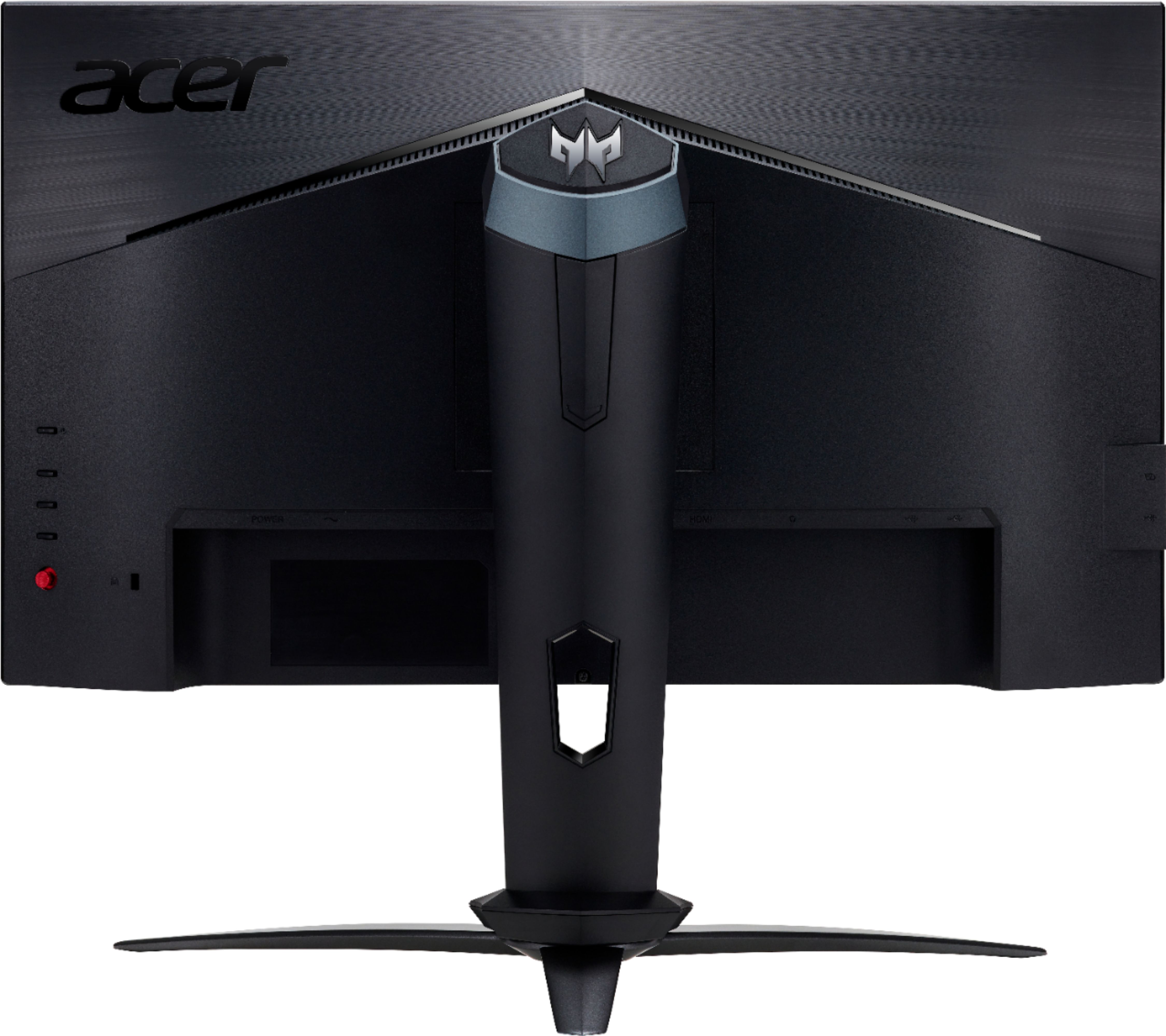 Back View: Acer - Refurbished Predator 27" LED FHD G-SYNC Monitor (DVI, HDMI) - Black