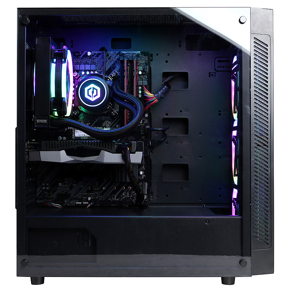 Angle View: CyberPowerPC - Syber L ATX Full-Tower Case - Black