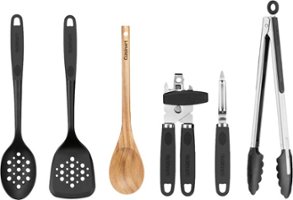 Cuisinart - 6 PC Tool and Gadget Set Indoor Cooking - Black - Angle_Zoom