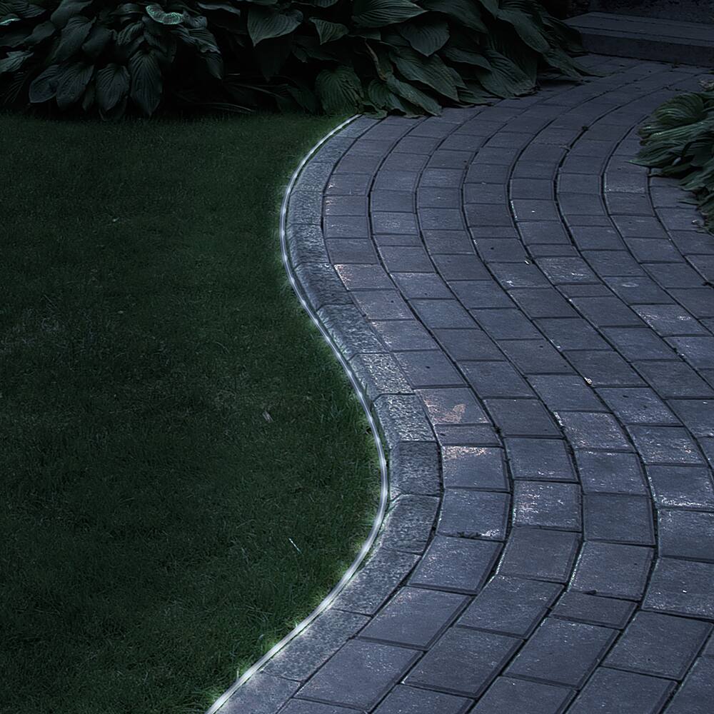 Angle View: Pure Garden - Solar Powered LED Rope Lights- 50 White Bulbs, 23 Feet Long, Steady or Twinkle Mode Outdoor Patio & Landscape - White