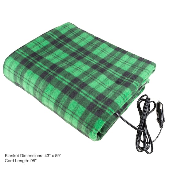 Front Zoom. Trademark Home - 12 Volt Red Plaid Electric Blanket for Automobile by Stalwart - Red.