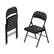Alt View 12. Lavish Home - Folding Chairs – Foldable Steel Seat with Double Brace and Upholstered Vinyl Cushion for Indoor or Outdoor Use (2 Pc) - Black.