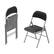 Alt View 12. Lavish Home - Folding Chairs – Foldable Steel Seat with Double Brace and Upholstered Vinyl Cushion for Indoor or Outdoor Use (2 Pc) - silver.