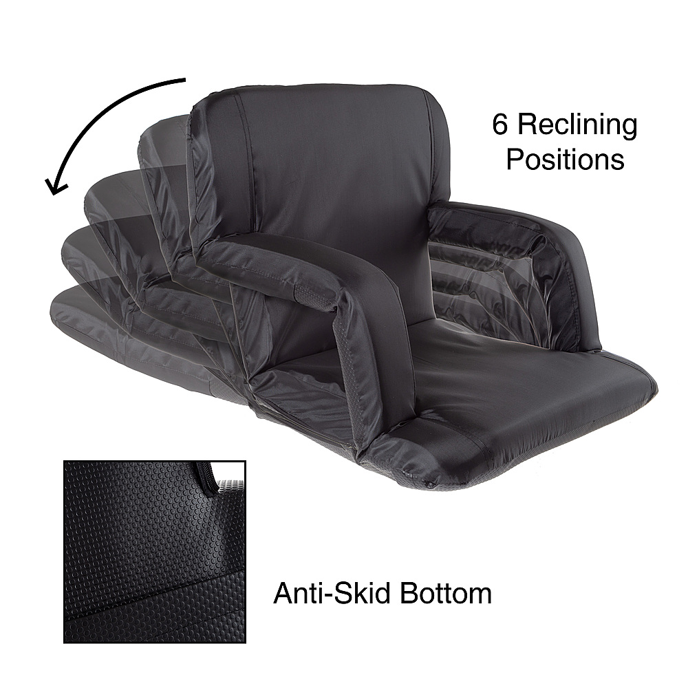 Wide Bleacher Cushion with Padded Back Supp... Details about   Home-Complete Stadium Seat Chair 