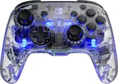 PDP - Afterglow LED Wireless Deluxe Gaming Controller: Multicolor - Nintendo Switch - Transparent