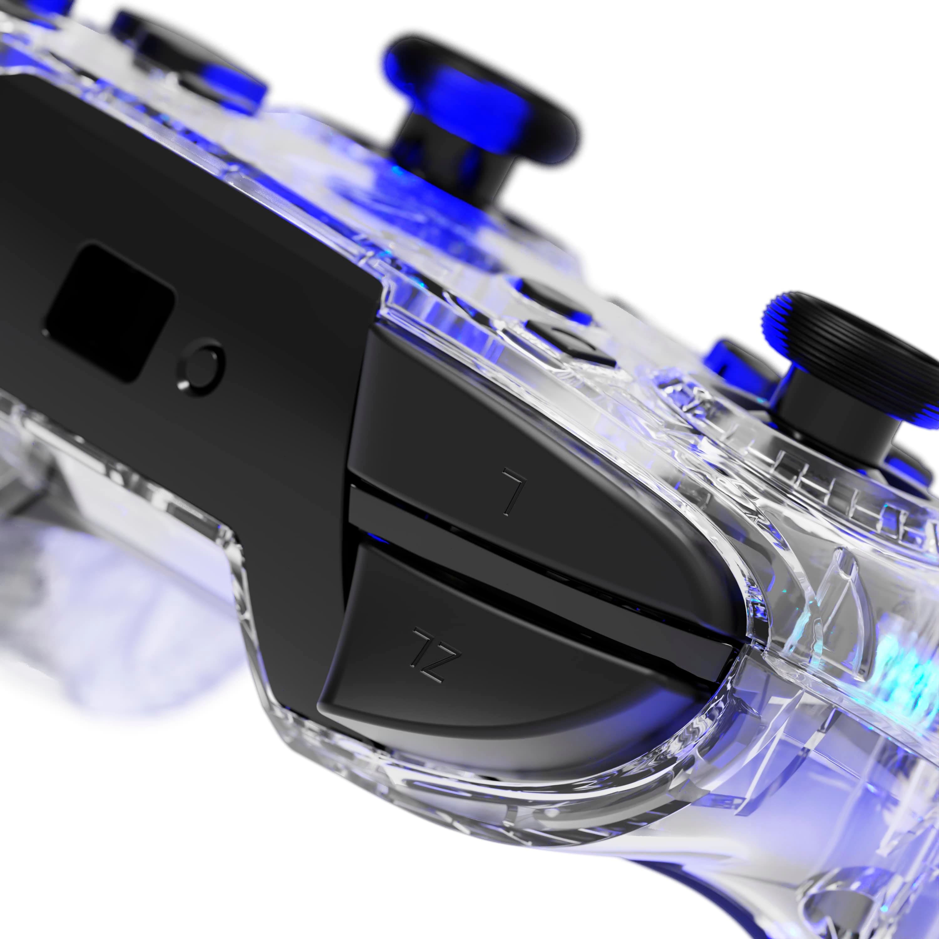 Alt View 25. PDP - Afterglow LED Wireless Deluxe Gaming Controller: Multicolor - Nintendo Switch - Transparent.