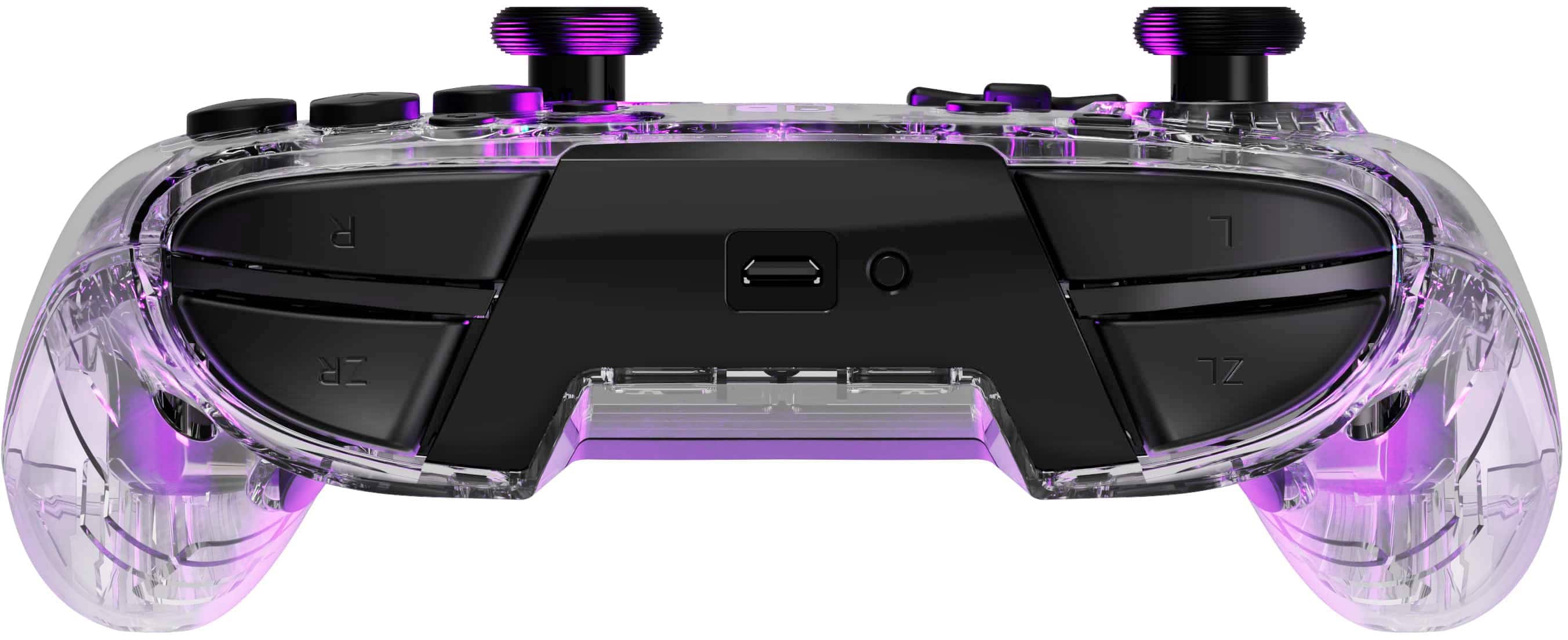 Alt View 18. PDP - Afterglow LED Wireless Deluxe Gaming Controller: Multicolor - Nintendo Switch - Transparent.