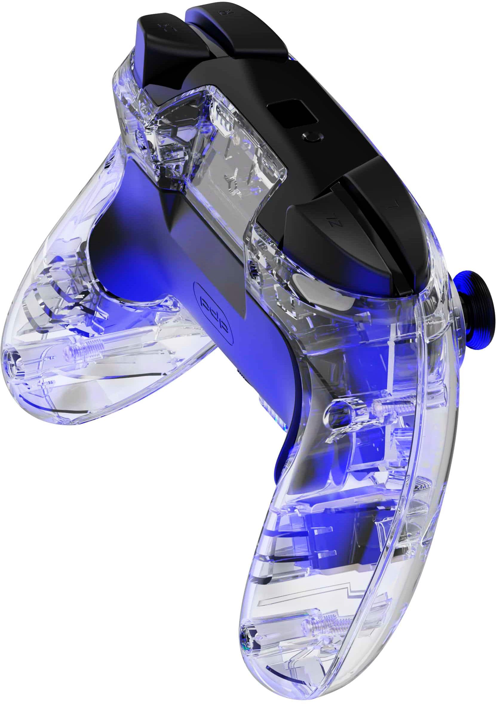 Alt View 22. PDP - Afterglow LED Wireless Deluxe Gaming Controller: Multicolor - Nintendo Switch - Transparent.