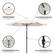 Left. Pure Garden - Patio Umbrella, Shade with Easy Crank and Auto Tilt Outdoor Table Umbrella for Deck, Balcony, Porch, Backyard, Poolside - Tan.