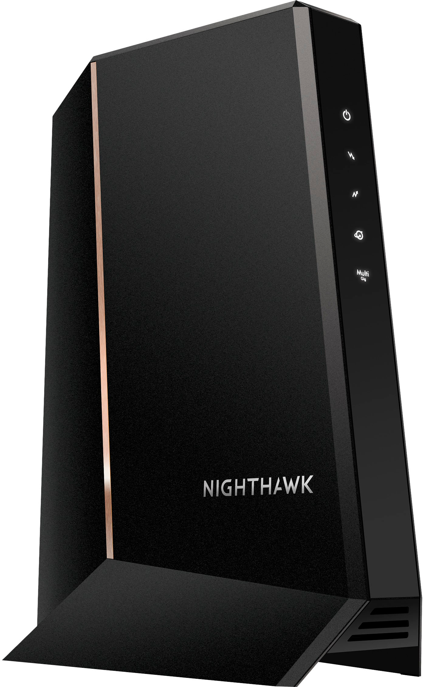 Angle View: NETGEAR - Nighthawk 32 x 8 DOCSIS 3.1 Cable Modem - Black