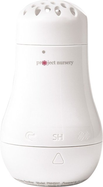 Front Zoom. Project Nursery - Hush Baby Sound Soother with 3 pre-loaded sounds and flexible clip - White.