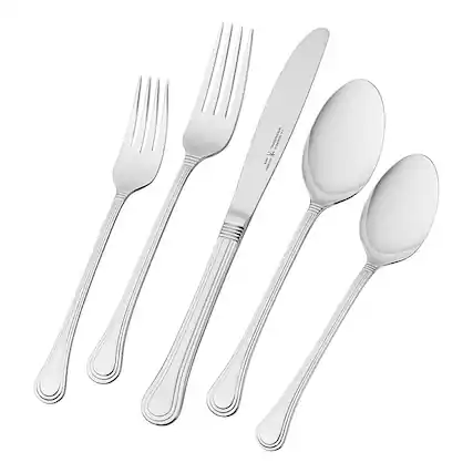 Angle. Henckels - International Astley 65-pc 18/10 Flatware Set - Stainless Steel.