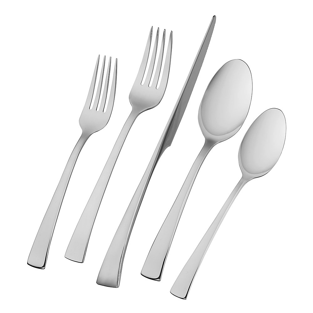 Angle View: ZWILLING - Henckels Bellasera 45-pc 18/10 Stainless Steel Flatware Set - Stainless Steel