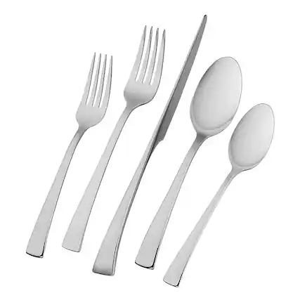 Angle. ZWILLING - Henckels Bellasera 45-pc 18/10 Stainless Steel Flatware Set - Stainless Steel.