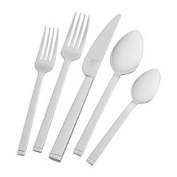 ZWILLING - Henckels Squared 45-pc 18/10 Stainless Steel Flatware Set - Stainless Steel - Angle_Zoom