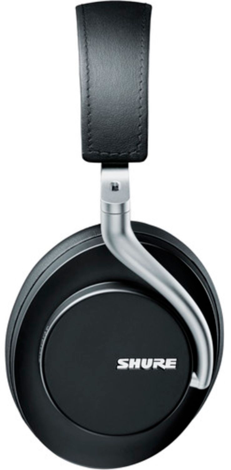 Left View: Shure - AONIC 50 Wireless Noise Canceling Headphones - Black