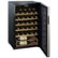Angle. Amana - 35-Bottle Single-Zone Wine Cooler with Double-Glass Door, LED Thermostat Control, and Wire Shelving.