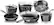 Angle. Granitestone - Non Stick 10pc Cookware Set - Hammered Pewter.