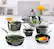 Alt View 11. Granitestone - Non Stick 10pc Cookware Set - Hammered Pewter.