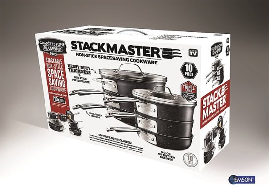 Granitestone PRO Stackmaster Stackable Non Stick 10pc