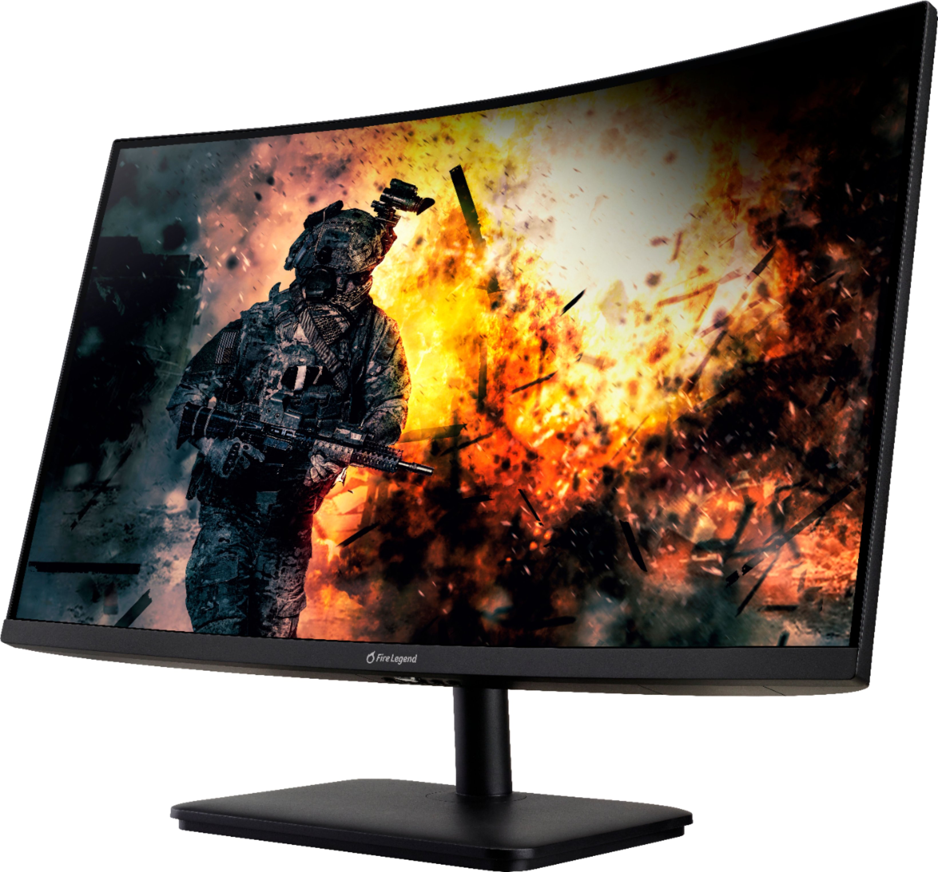Left View: AOPEN 27HC5R 27” Curved FHD (1920 x 1080) with AMD FreeSync - 165Hz Monitor (Display Port & 2 x HDMI Ports)
