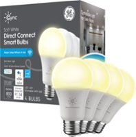 GE - Cync Smart Direct Connect Light Bulbs (4 A19 Smart LED Light Bulbs), 60W Replacement - Soft White - Front_Zoom