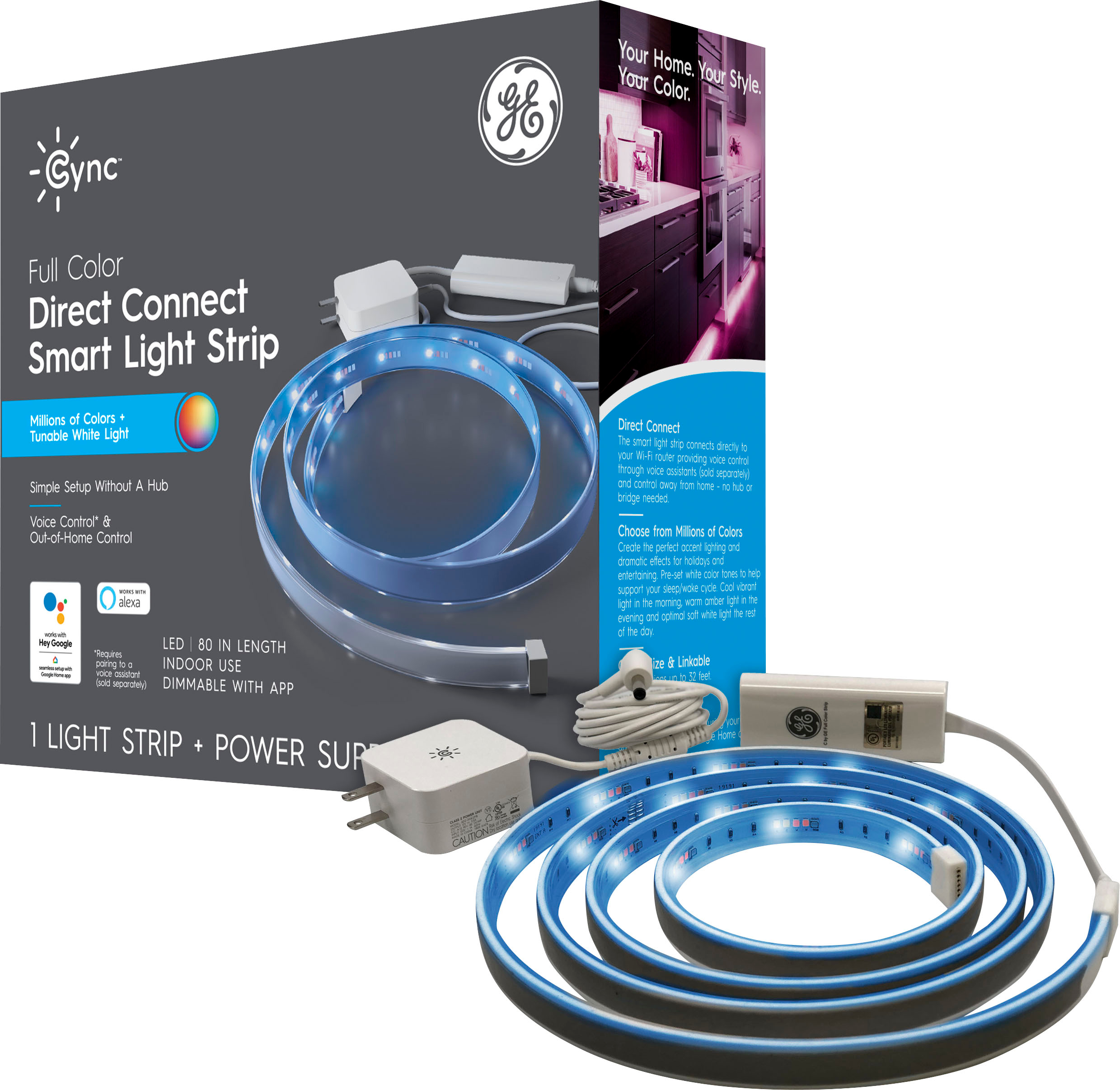 Ge Cync Full Color Direct Connect Led, Can Alexa Connect To Led Lights