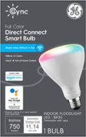 GE - Cync Smart Direct Connect Light Bulb (1 BR30 LED Color Changing Light Bulb), 65W  Replacement - Full Color - Front_Zoom
