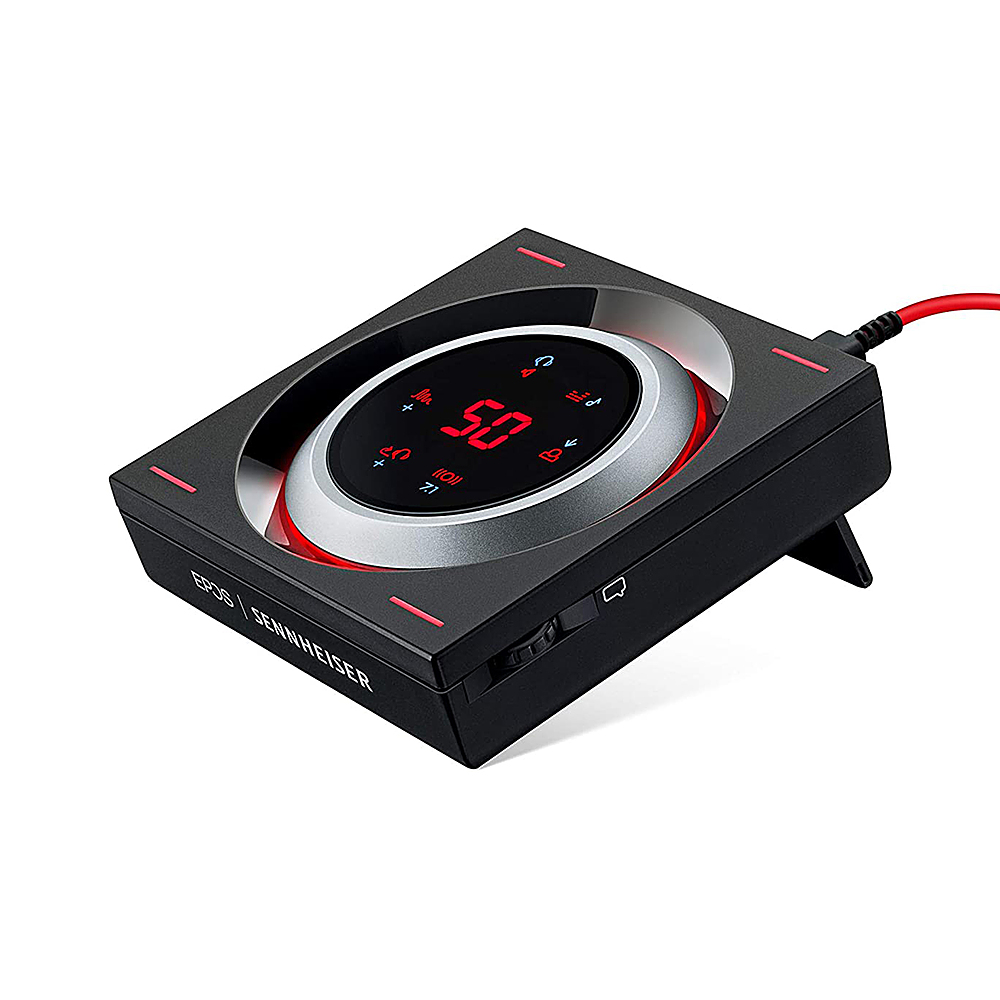 Left View: EPOS - GSX 1200 PRO USB Gaming Amplifier with Surround Sound 7.1 - Black