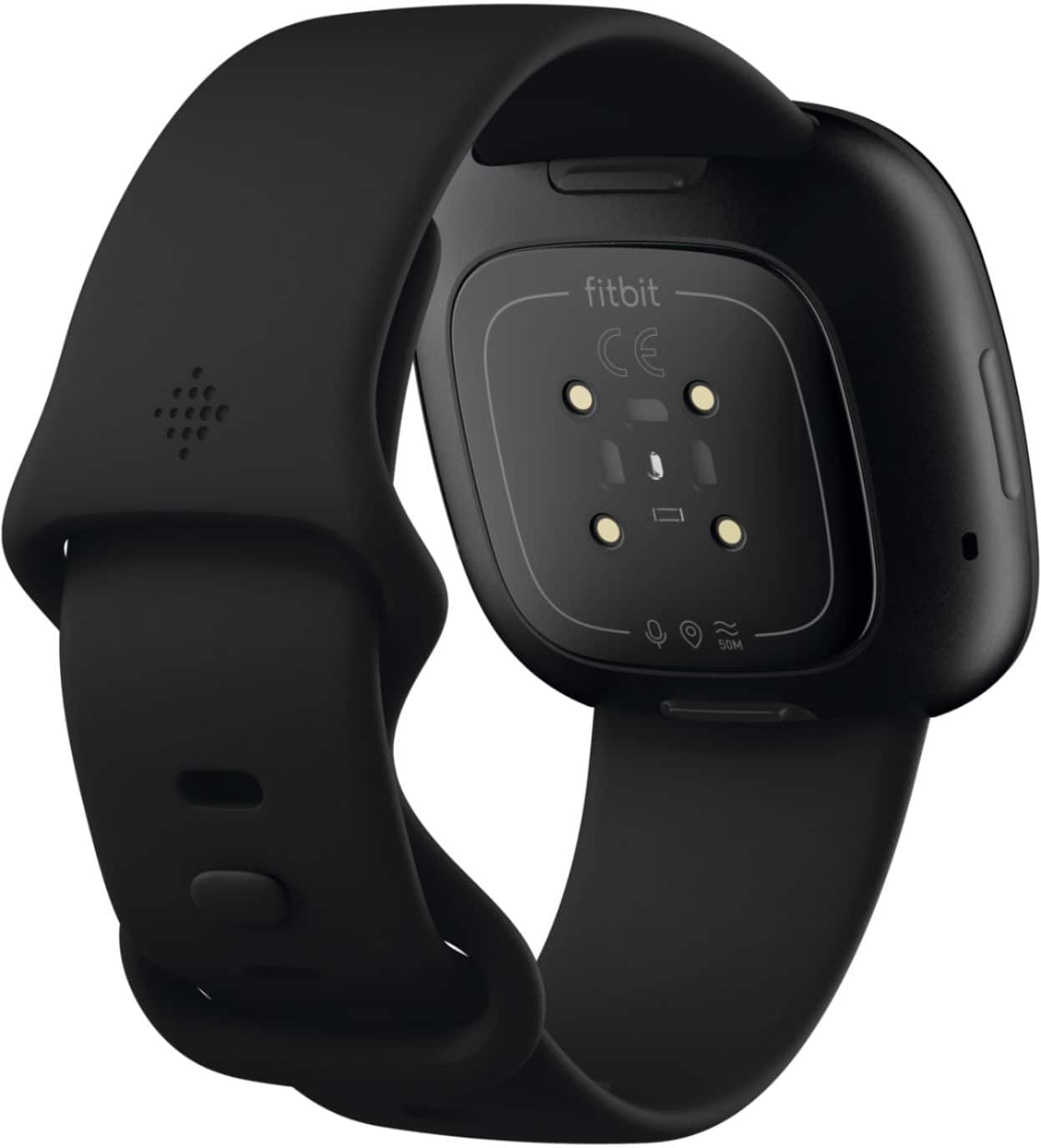 Back. Fitbit - Versa 3 Health & Fitness Smartwatch - Black.