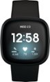 Front Zoom. Fitbit - Versa 3 Health & Fitness Smartwatch - Black.