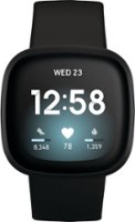 Fitbit - Versa 3 Health & Fitness Smartwatch - Black - Front_Zoom