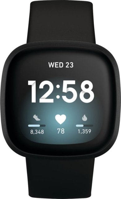 Fitbit Versa 3 Health  Fitness Smartwatch Black FB511BKBK - Best Buy
