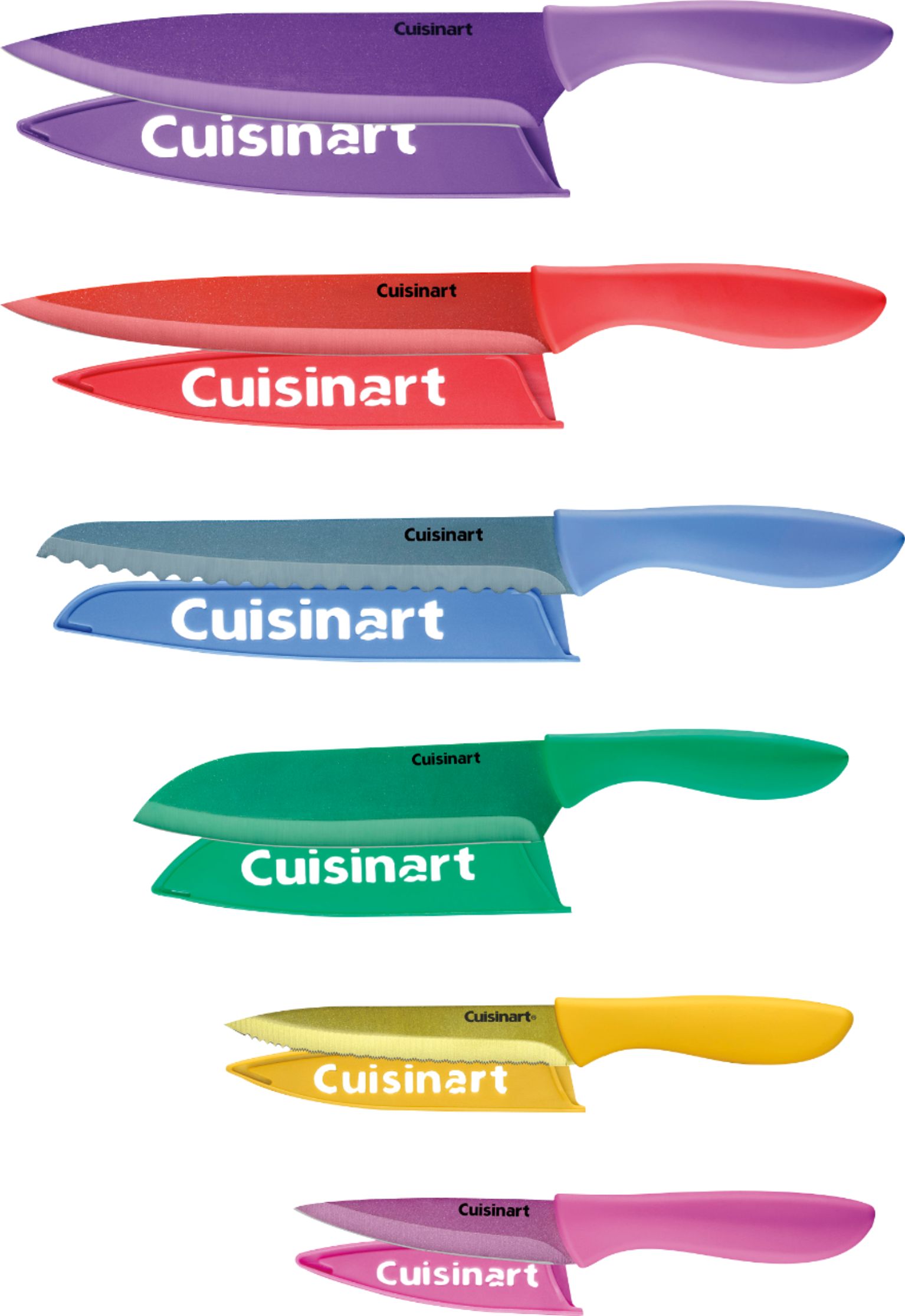 Cuisinart 12pc Colored Metallic Knife Set w Blade Guard Multi C77-12PMC -  Best Buy