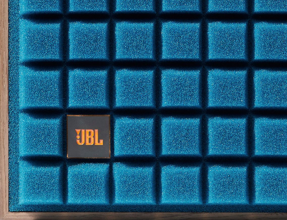 Left View: JBL - L82Classic Bookshelf Speakers, Pair - Blue Grille