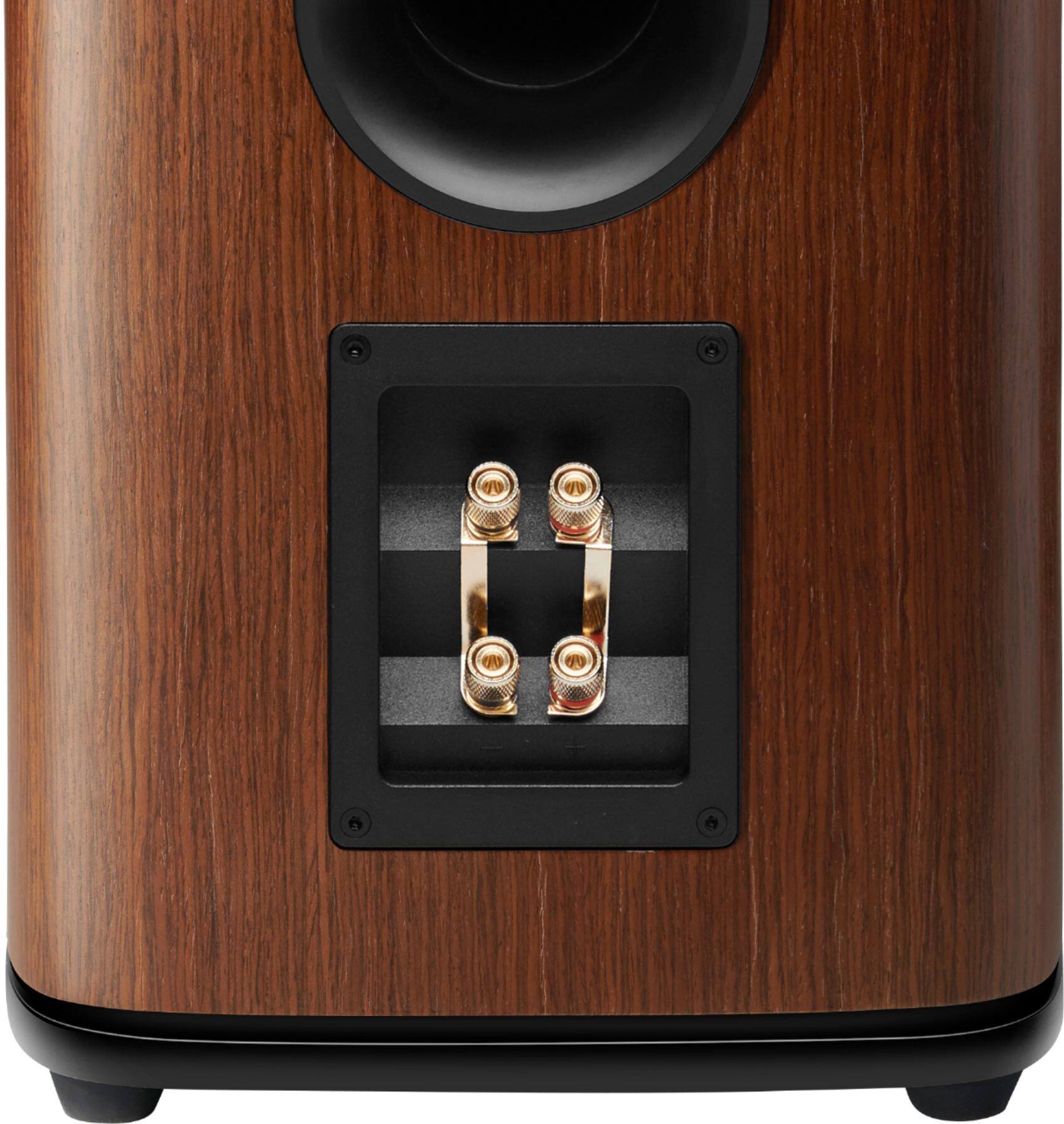 Back. JBL - HDI3600 Triple 6.5-inch 2-1/2 way Floorstanding Loudspeaker with 1" compression tweeter - Walnut Wood Finish.