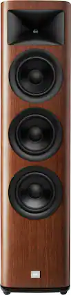 Front. JBL - HDI3600 Triple 6.5-inch 2-1/2 way Floorstanding Loudspeaker with 1" compression tweeter - Walnut Wood Finish.