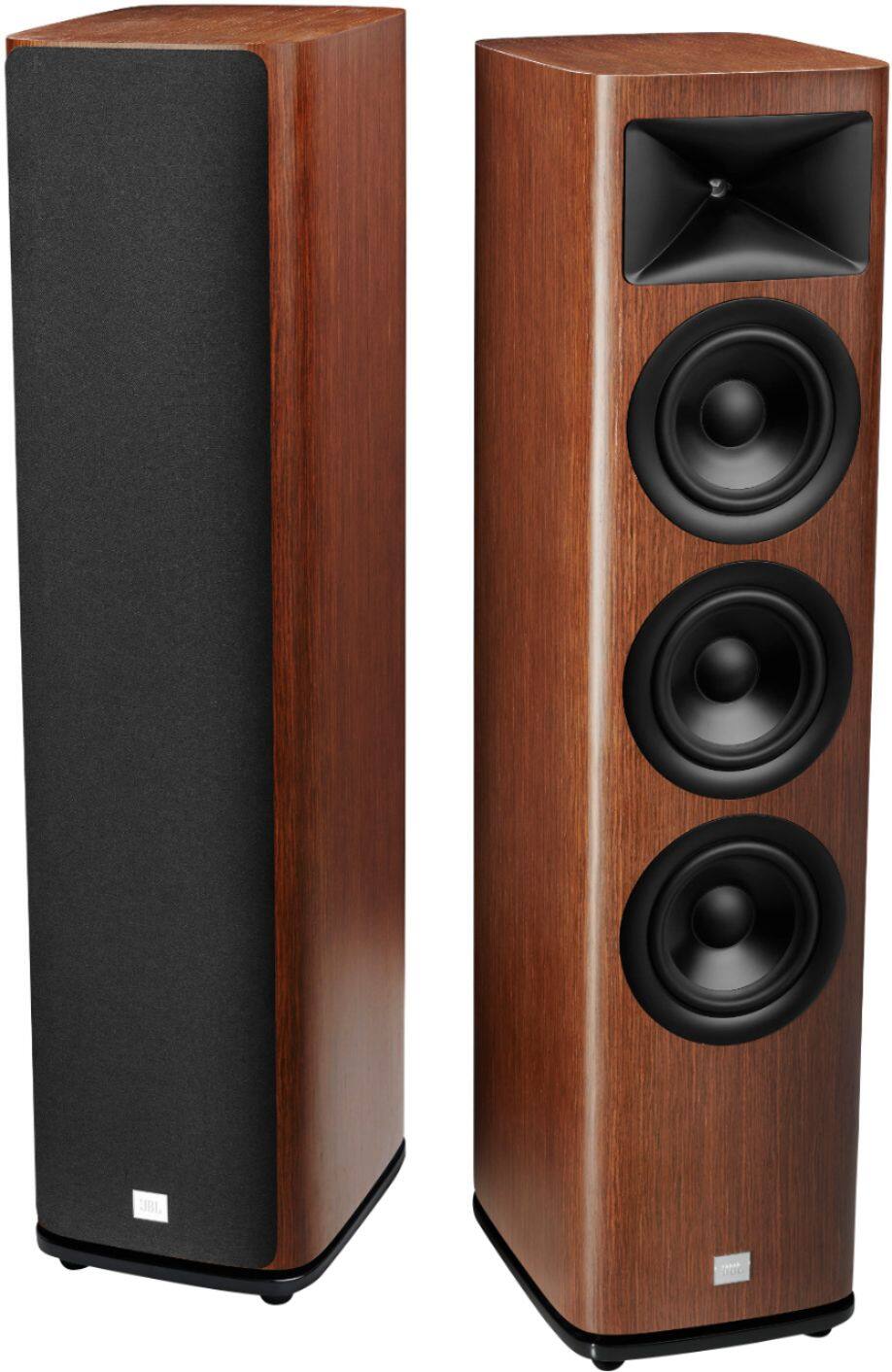 Alt View 11. JBL - HDI3600 Triple 6.5-inch 2-1/2 way Floorstanding Loudspeaker with 1" compression tweeter - Walnut Wood Finish.