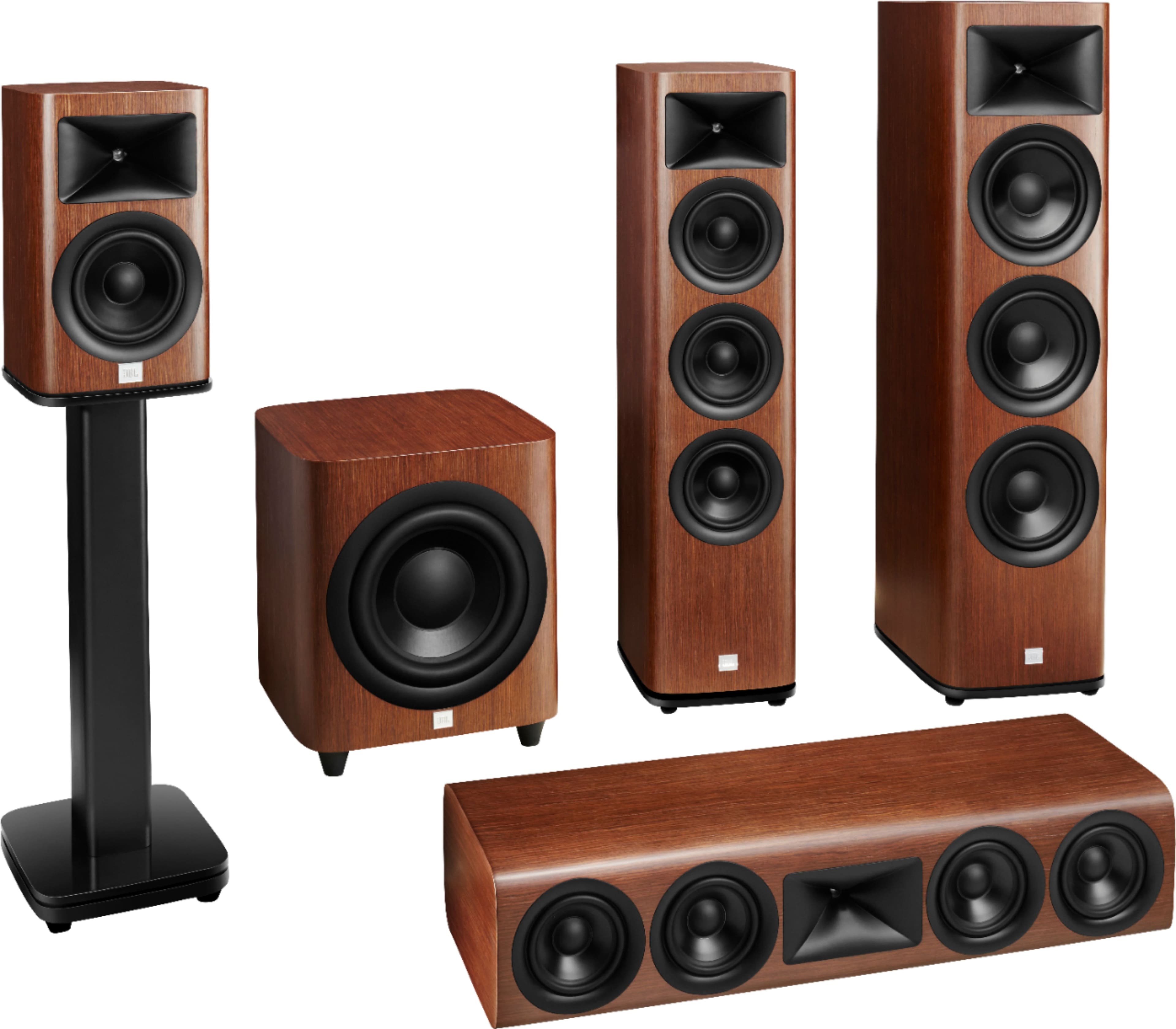 Alt View 14. JBL - HDI3600 Triple 6.5-inch 2-1/2 way Floorstanding Loudspeaker with 1" compression tweeter - Walnut Wood Finish.