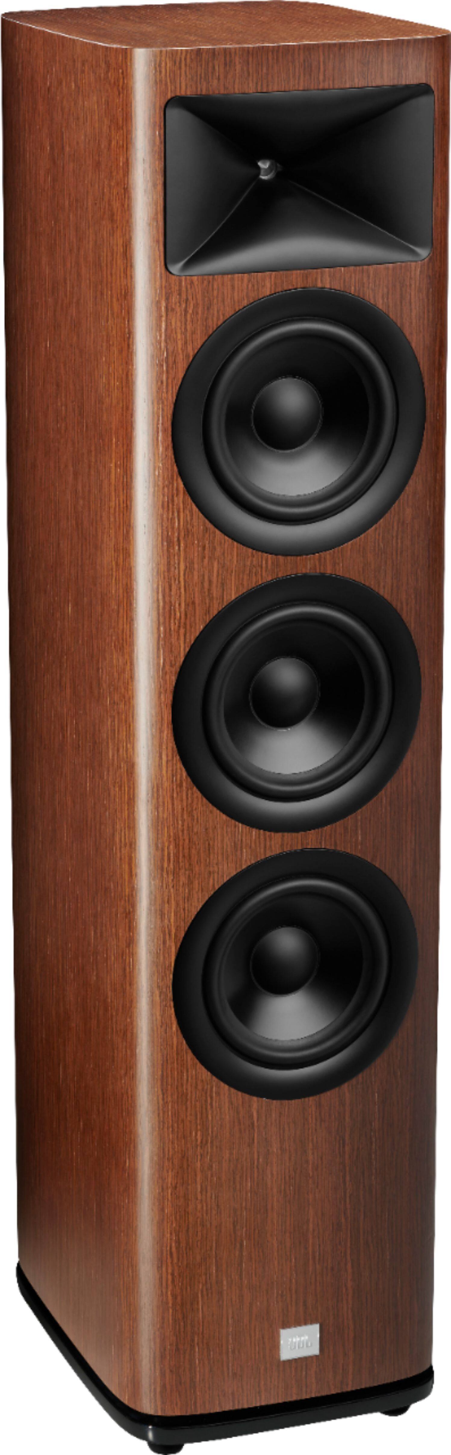 Left. JBL - HDI3600 Triple 6.5-inch 2-1/2 way Floorstanding Loudspeaker with 1" compression tweeter - Walnut Wood Finish.