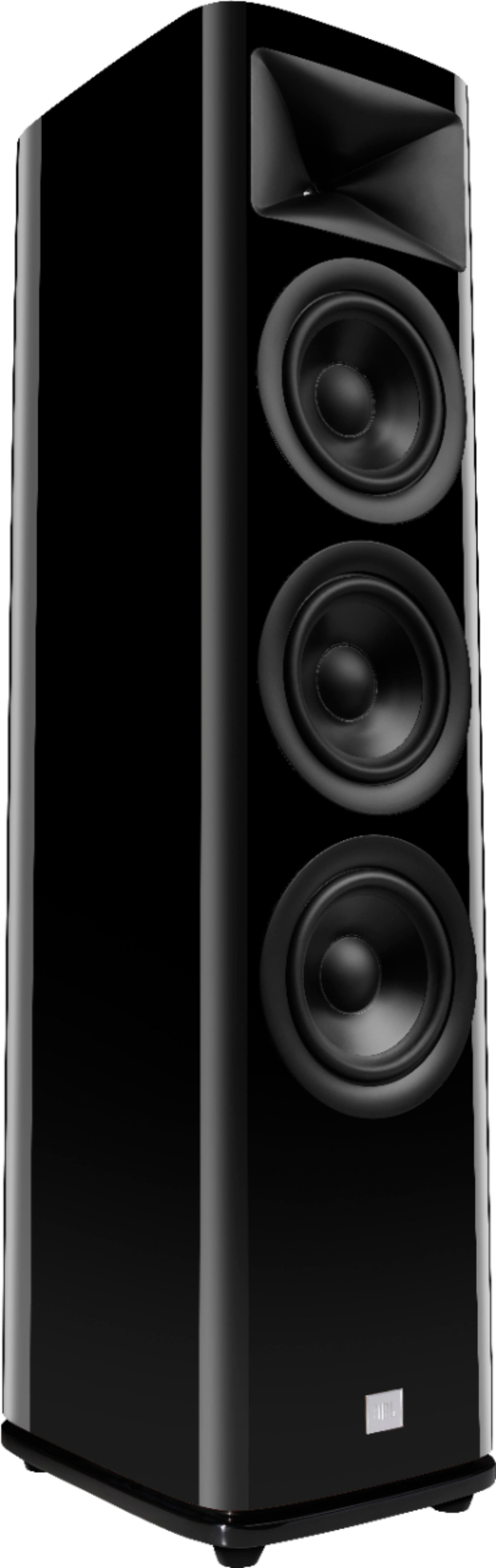 Angle. JBL - HDI3600 Triple 6.5-inch 2-1/2 way Floorstanding Loudspeaker with 1" compression tweeter - Gloss Black Finish.