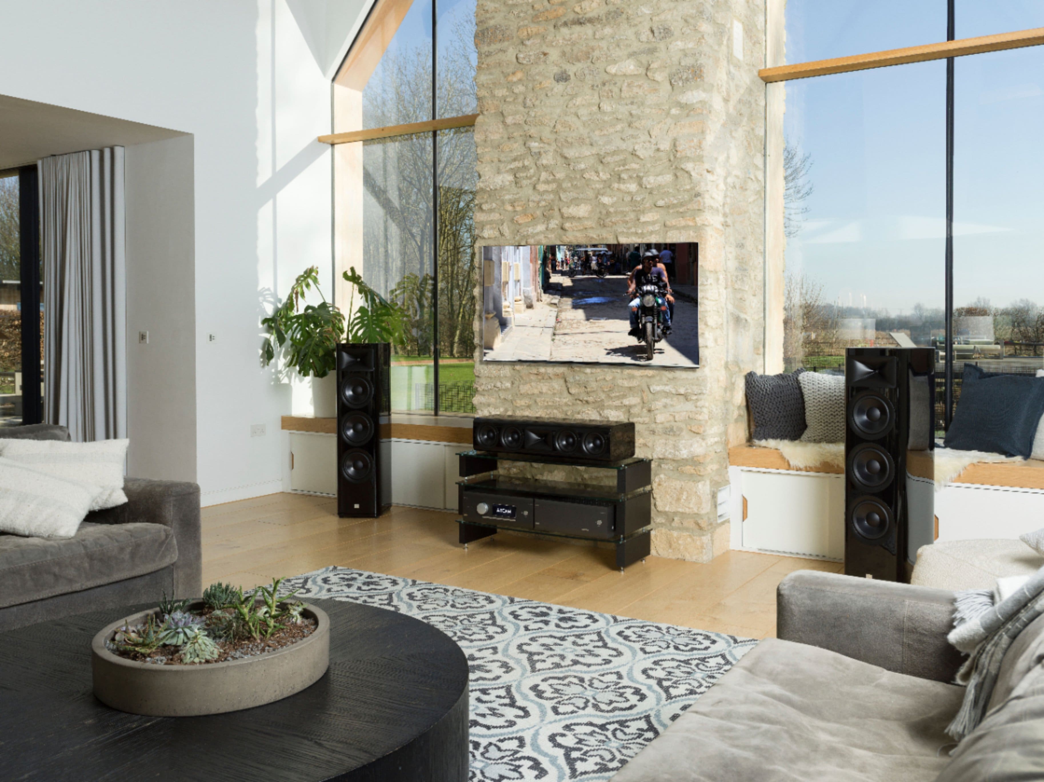 Alt View 12. JBL - HDI3600 Triple 6.5-inch 2-1/2 way Floorstanding Loudspeaker with 1" compression tweeter - Gloss Black Finish.