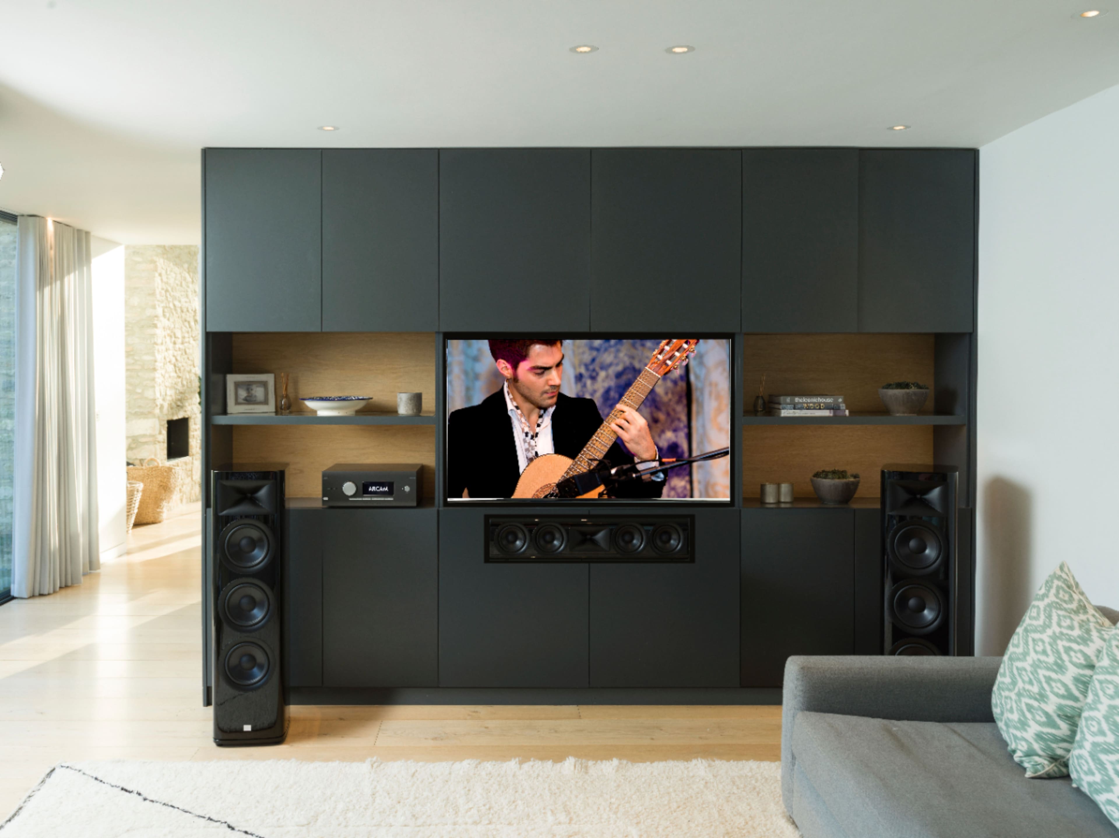 Alt View 13. JBL - HDI3600 Triple 6.5-inch 2-1/2 way Floorstanding Loudspeaker with 1" compression tweeter - Gloss Black Finish.