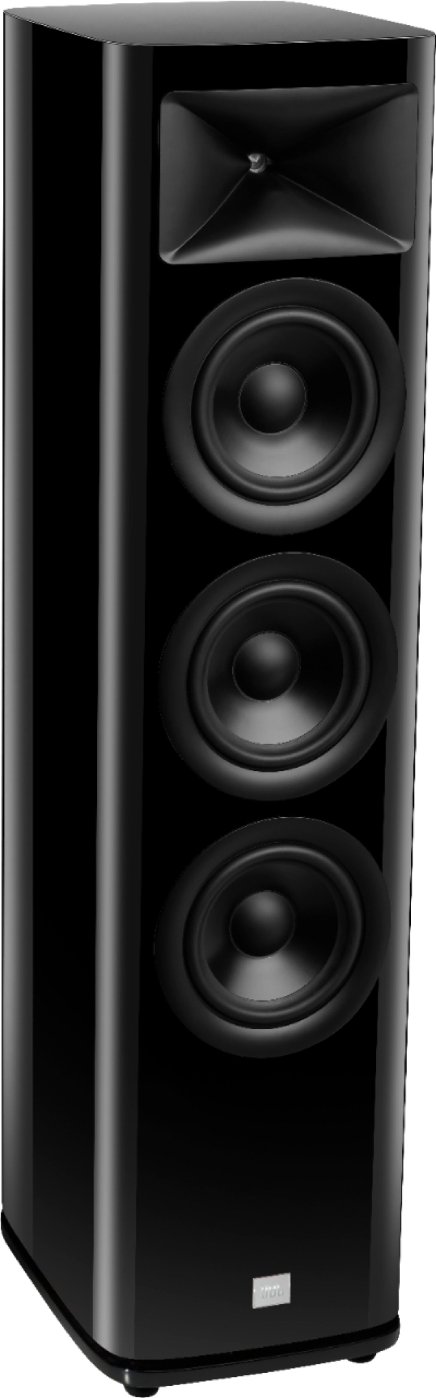 Left View: JBL - HDI3600 Triple 6.5-inch 2-1/2 way Floorstanding Loudspeaker with 1" compression tweeter - Gloss Black Finish
