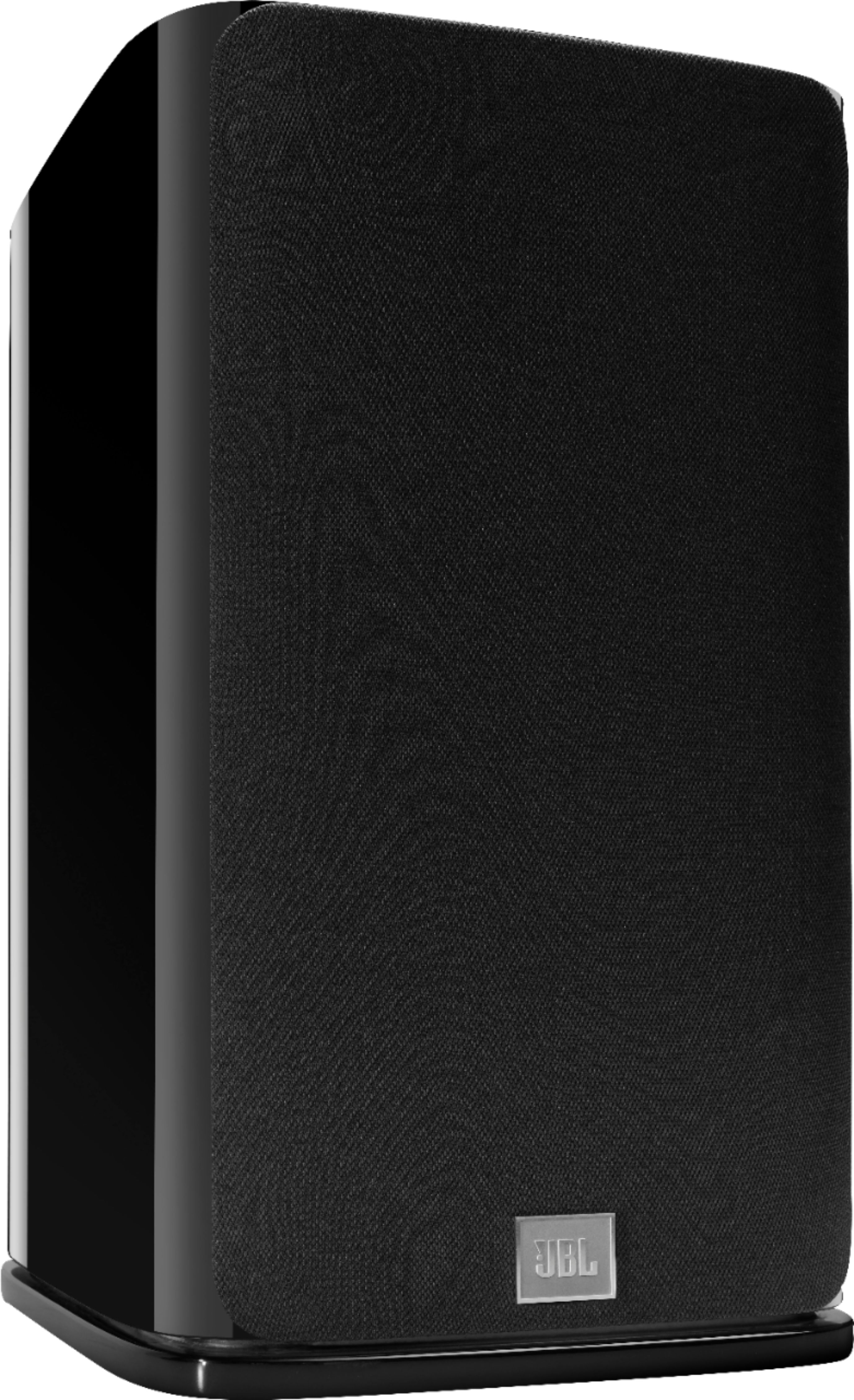 Left View: JBL - HDI1600 6.5" 2-way bookshelf loudspeaker with 1" compression tweeter, each - Gloss Black Finish