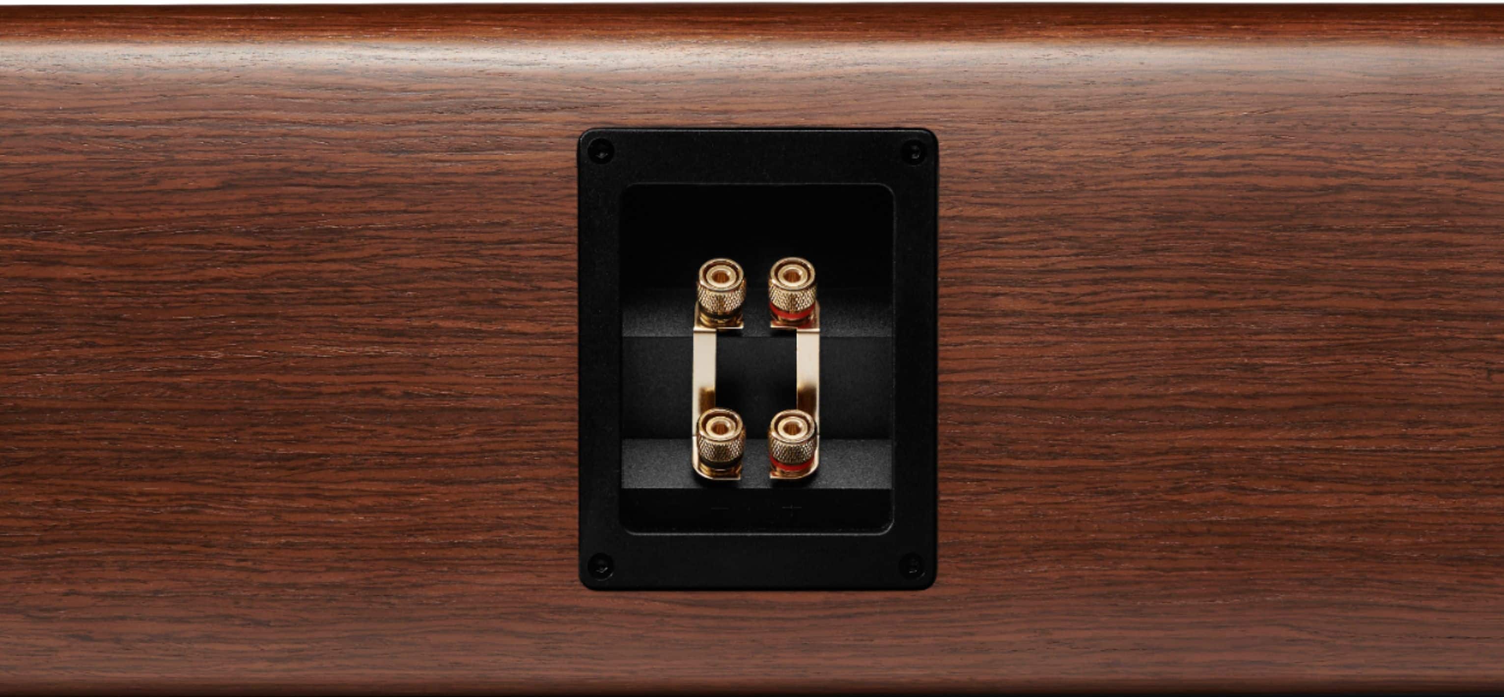 Back. JBL - HDI4500 Quadruple 5.25" 2-1/2 way Center Channel Loudspeaker with 1" compression tweeter - Walnut Wood Finish.