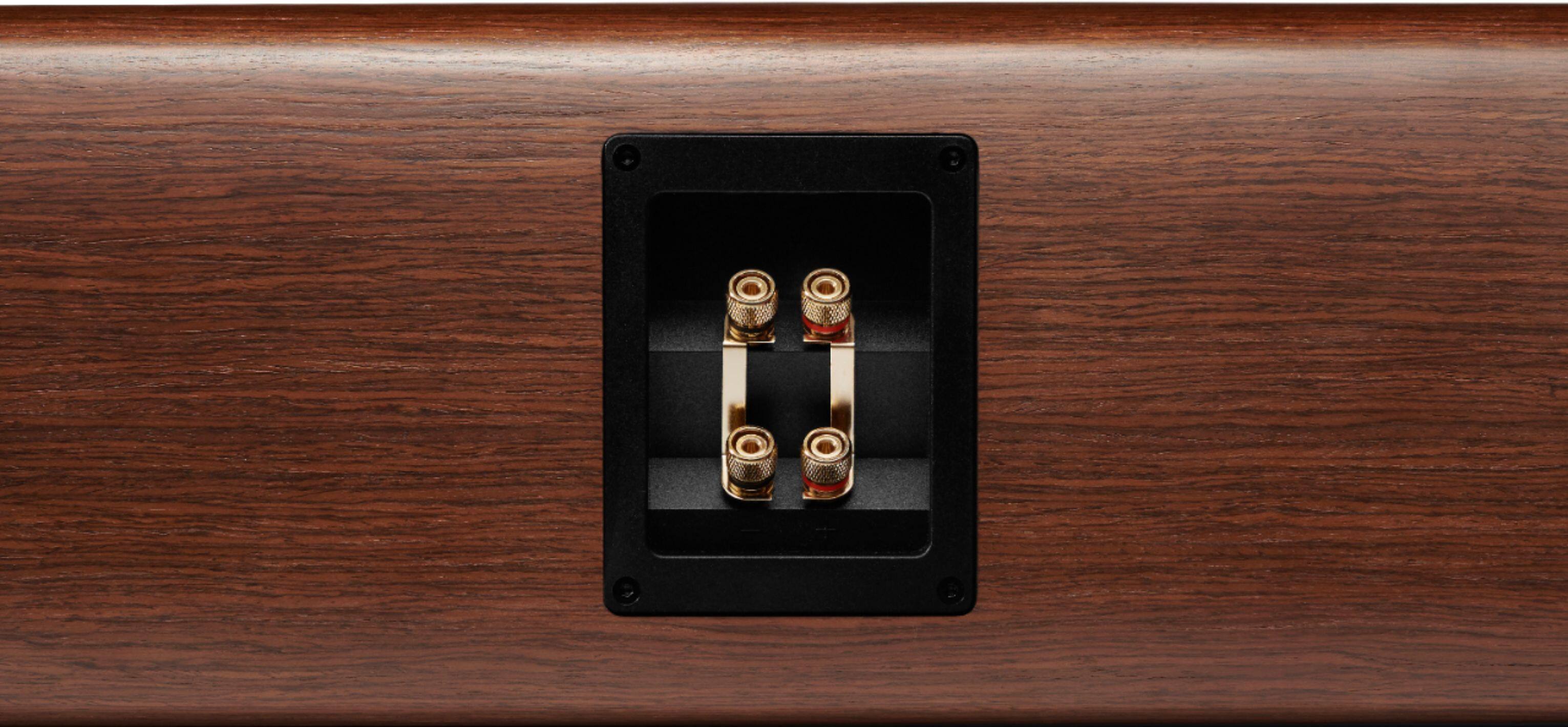 Back. JBL - HDI4500 Quadruple 5.25" 2-1/2 way Center Channel Loudspeaker with 1" compression tweeter - Walnut Wood Finish.