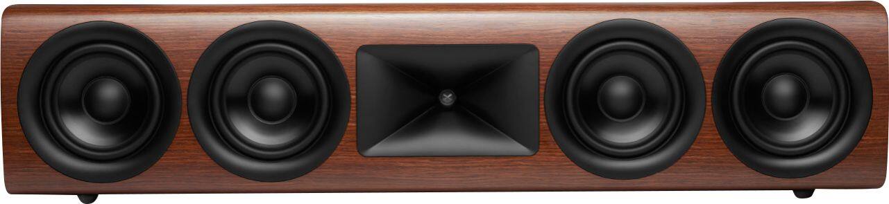 Front. JBL - HDI4500 Quadruple 5.25" 2-1/2 way Center Channel Loudspeaker with 1" compression tweeter - Walnut Wood Finish.
