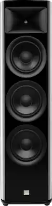 JBL - HDI3800 Triple 8-inch 2-1/2 way Floorstanding Loudspeaker with 1" compression tweeter - Gloss Black Finish