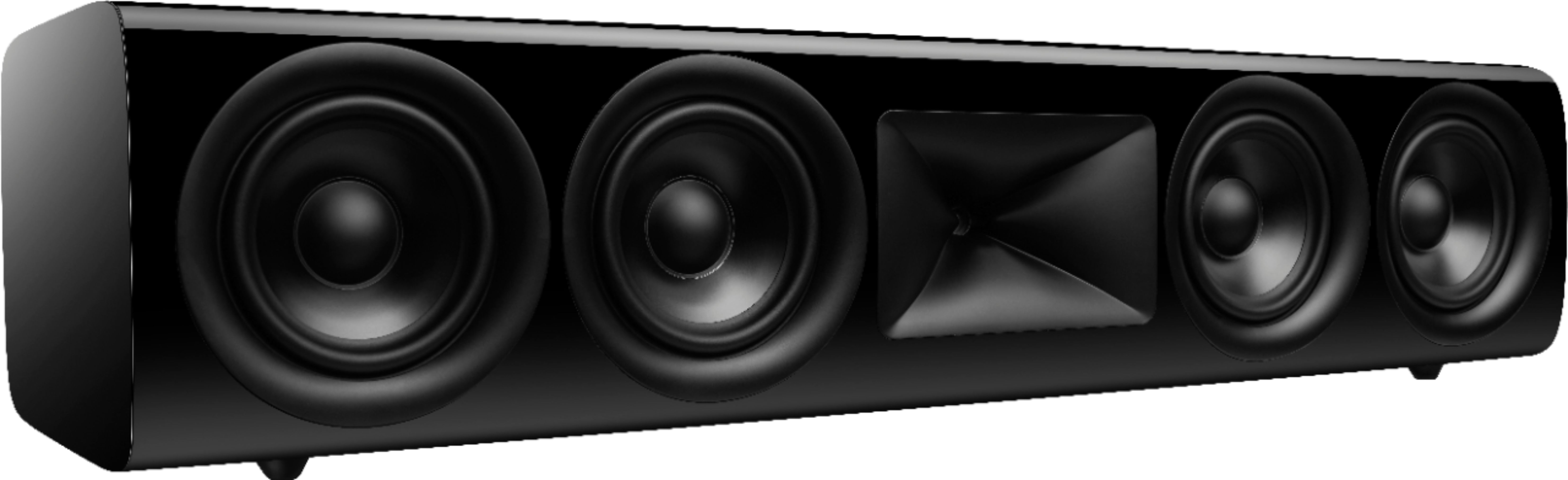 Angle View: JBL - HDI4500 Quadruple 5.25" 2-1/2 way Center Channel Loudspeaker with 1" compression tweeter - Gloss Black Finish